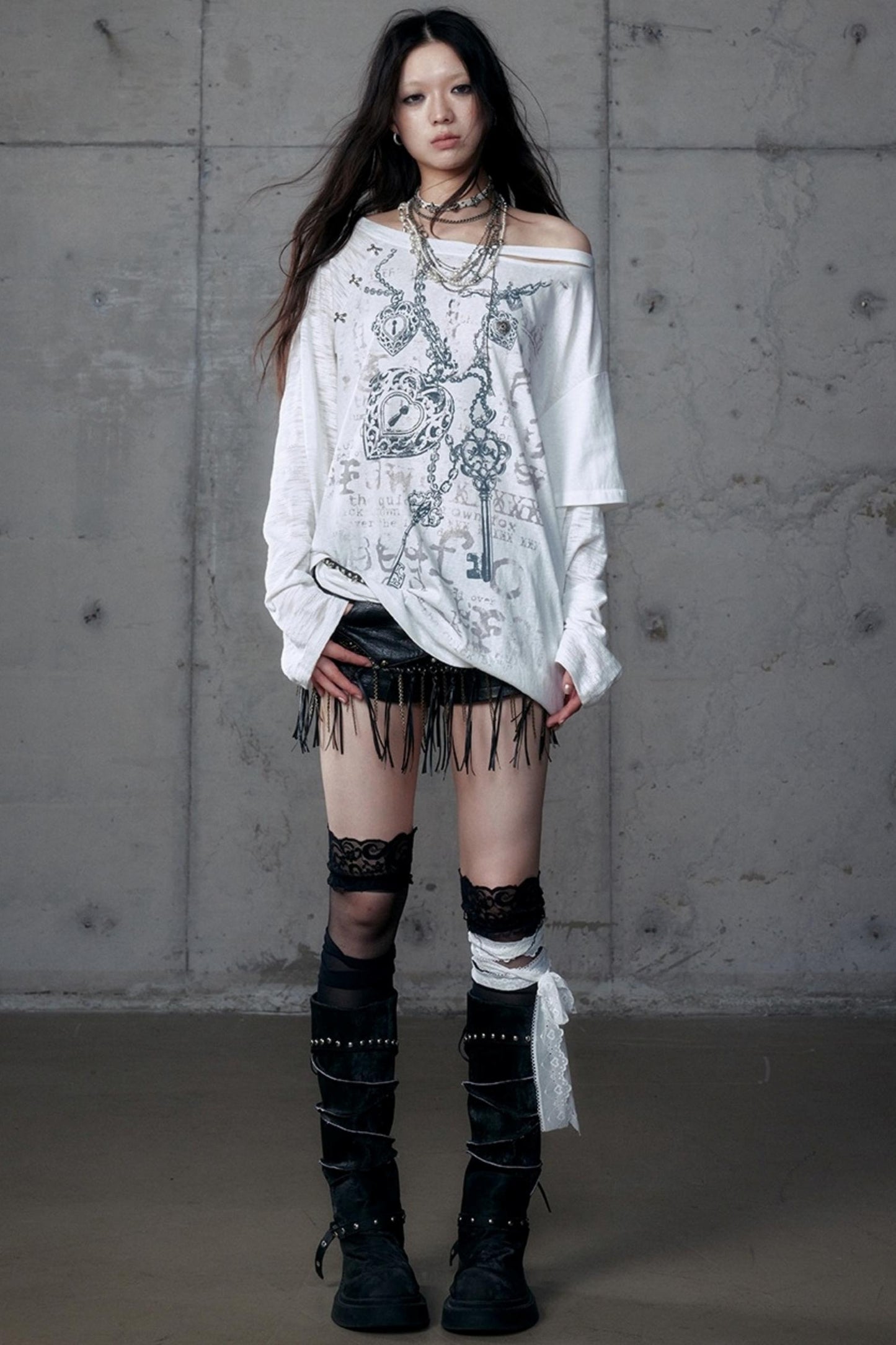 Wasteland Punk One-Shoulder T-Shirt