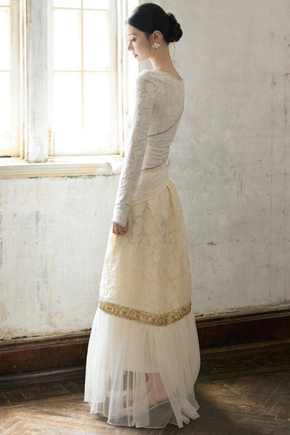 Cut Flower Mesh Skirt