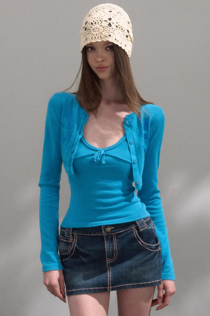 Retro Jeansrock mit Waschung