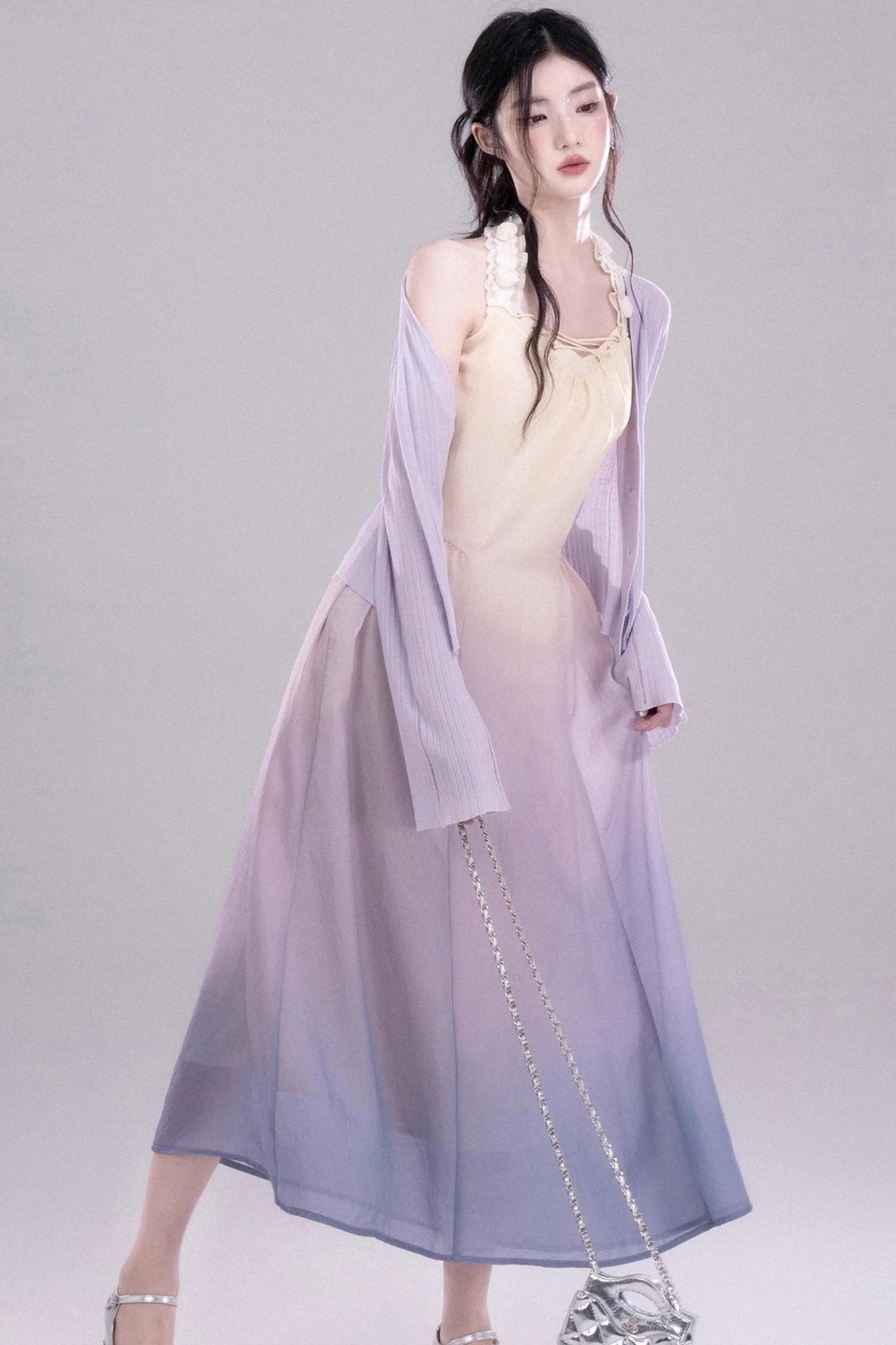 Ethereal Purple A-Line Dress