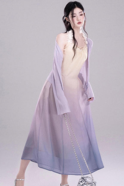 Ethereal Purple A-Line Dress