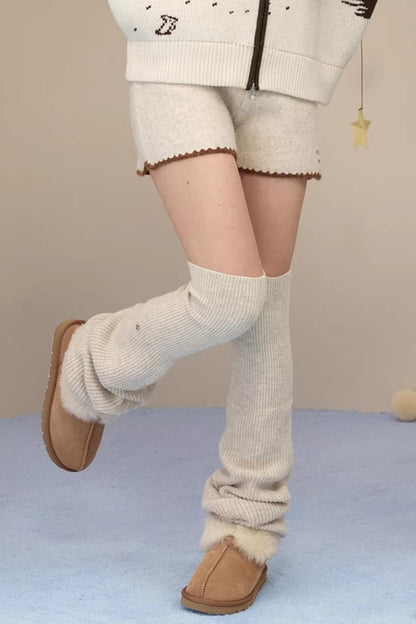 Wool Blend Button Sock Cover