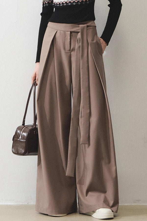 Mint Vintage Loose Lace-up Pants