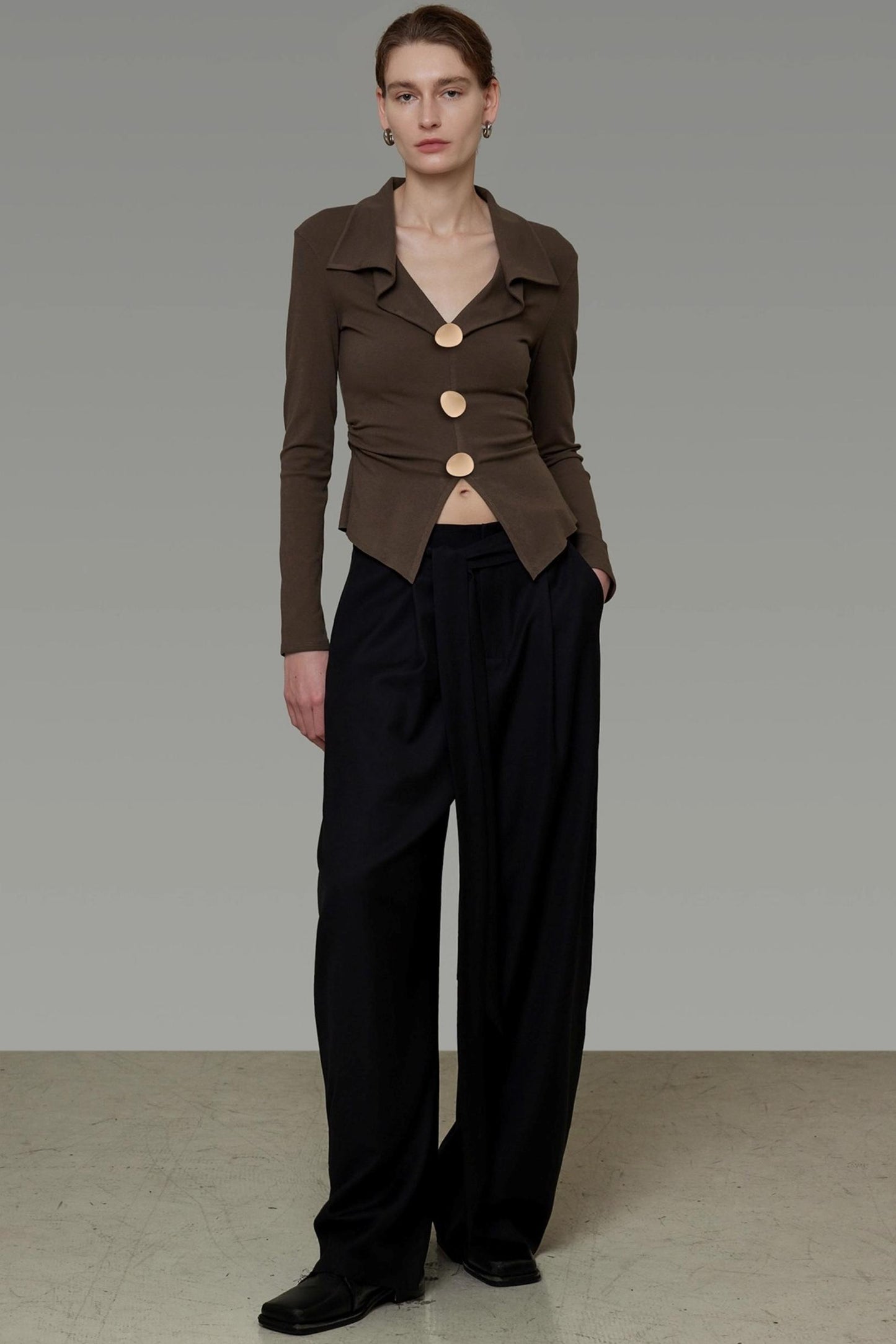 Waist Slimming V-Neck Knitted Sweater