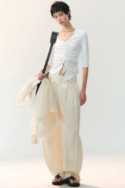 Misty Island Pearl Beaded T-Shirt