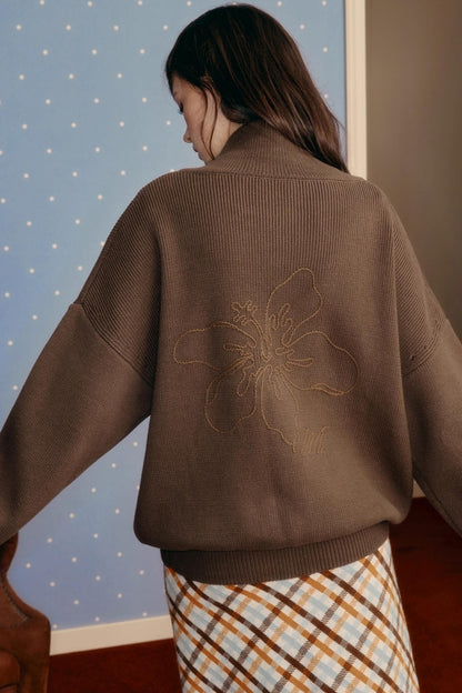 Embroidered Knitted Sweater