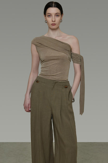 Bean Green Slim Knit Top