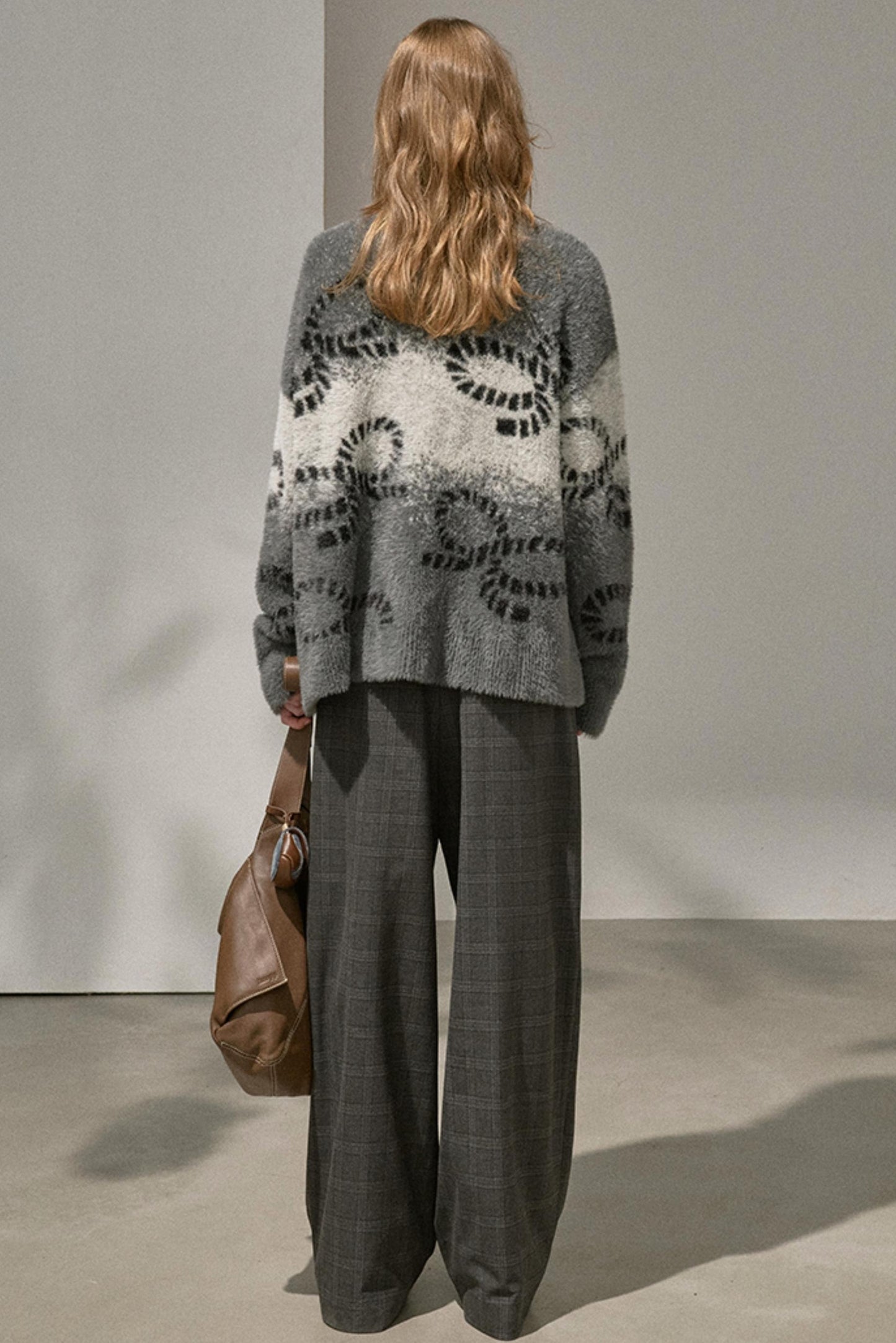 Gradient Knitted Loose Cardigan