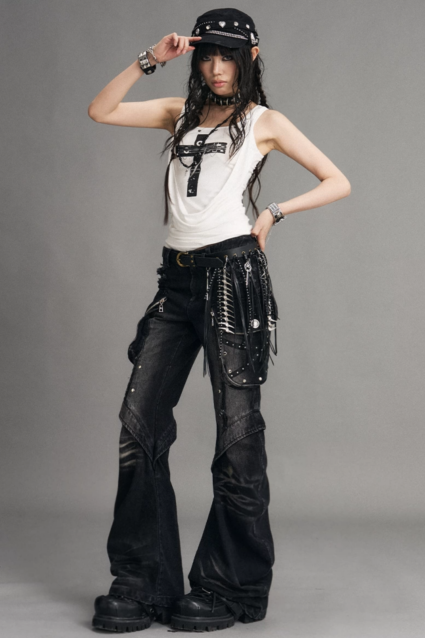 Street Punk Flared Jeans