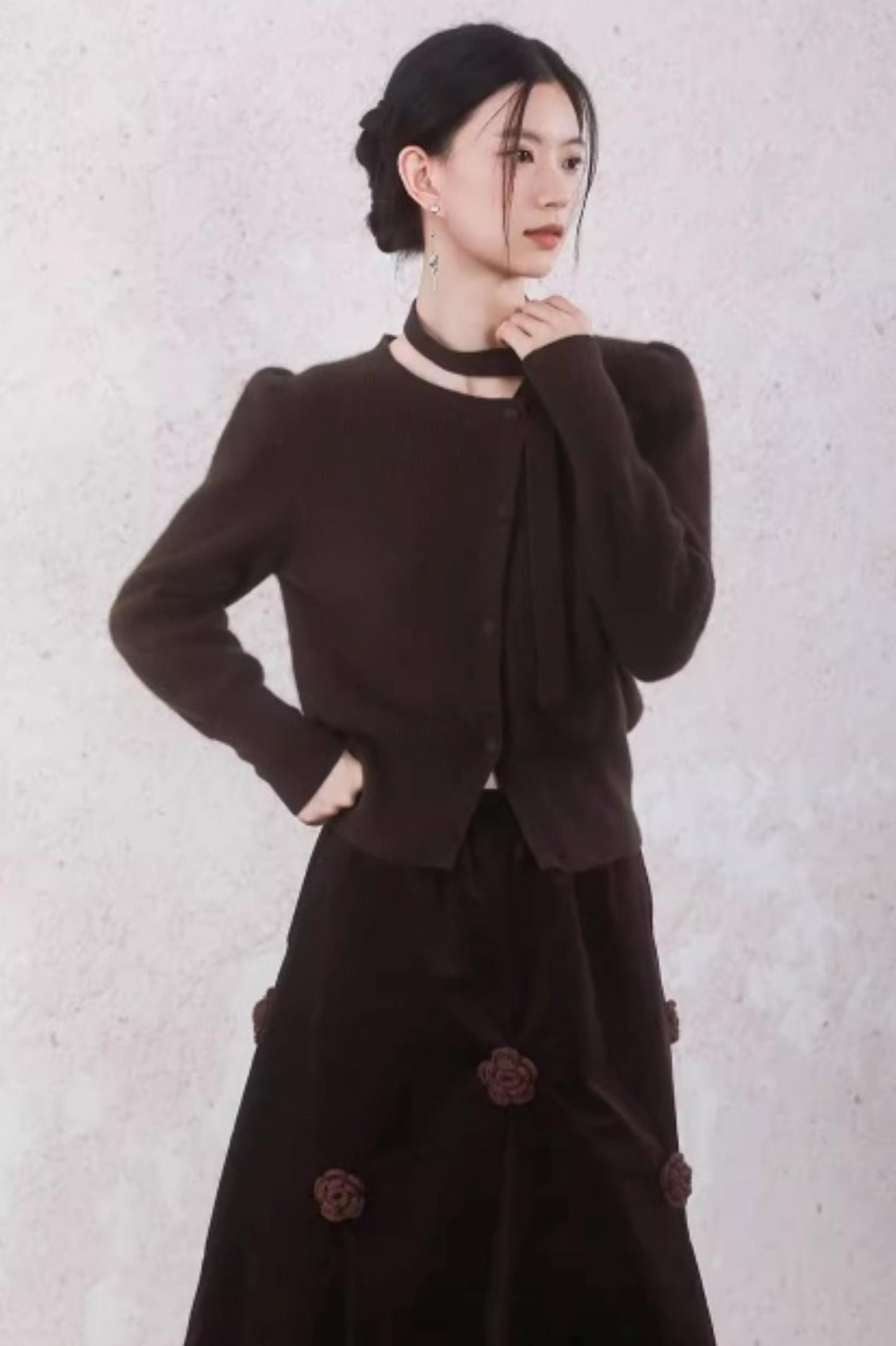 Asymmetrical Ribbon Sweater