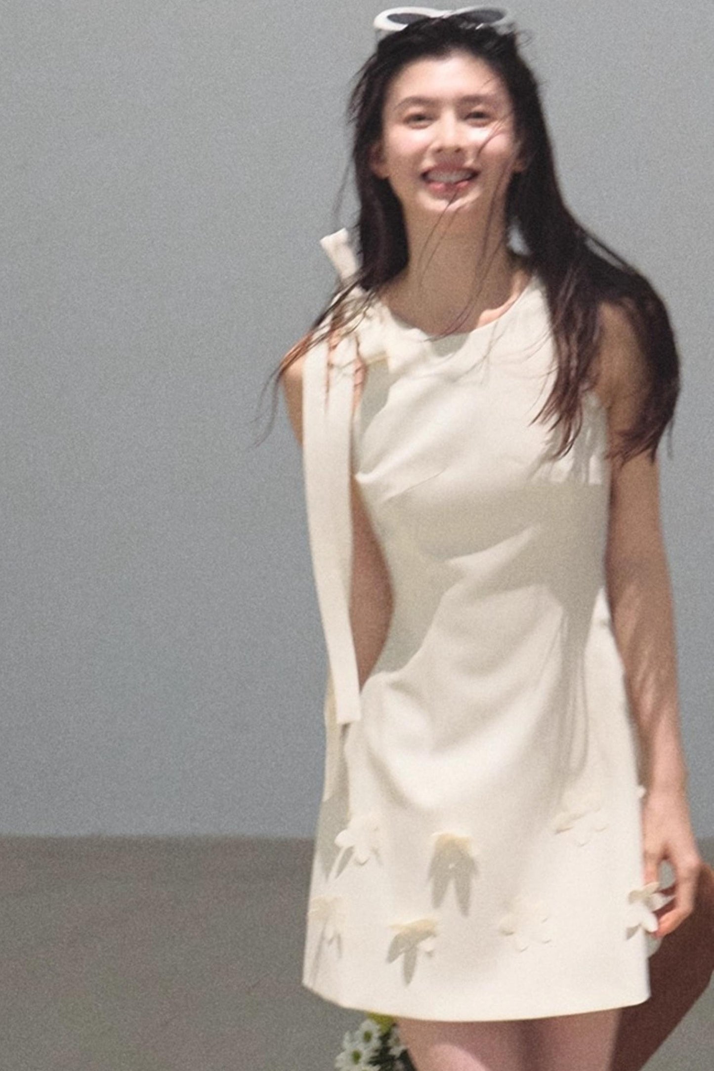 Floral Ribbon Waist Dress