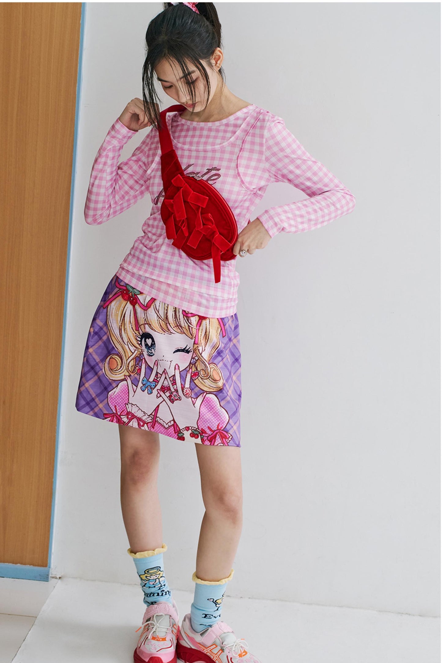 Peach Heart Crossbody Bag