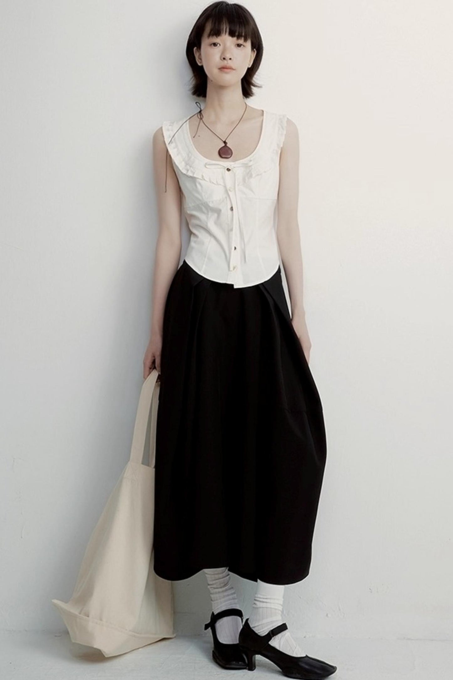 Elegant Black Lantern Skirt