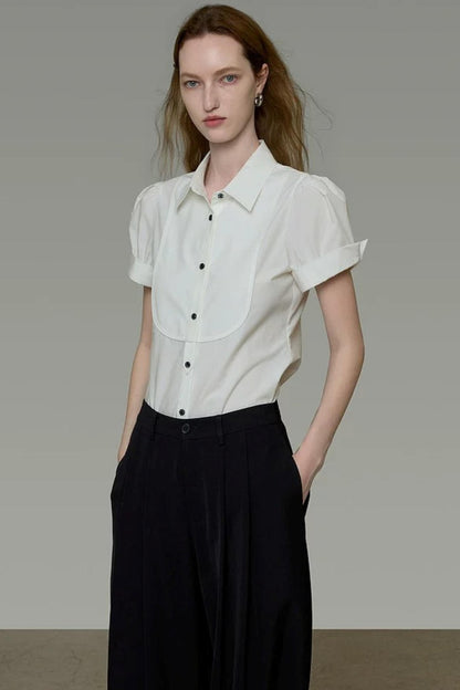 Hochwertige Bluse mit Puffärmeln