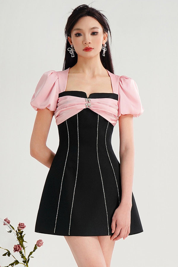 Elegant Summer Bubble Sleeve Dress