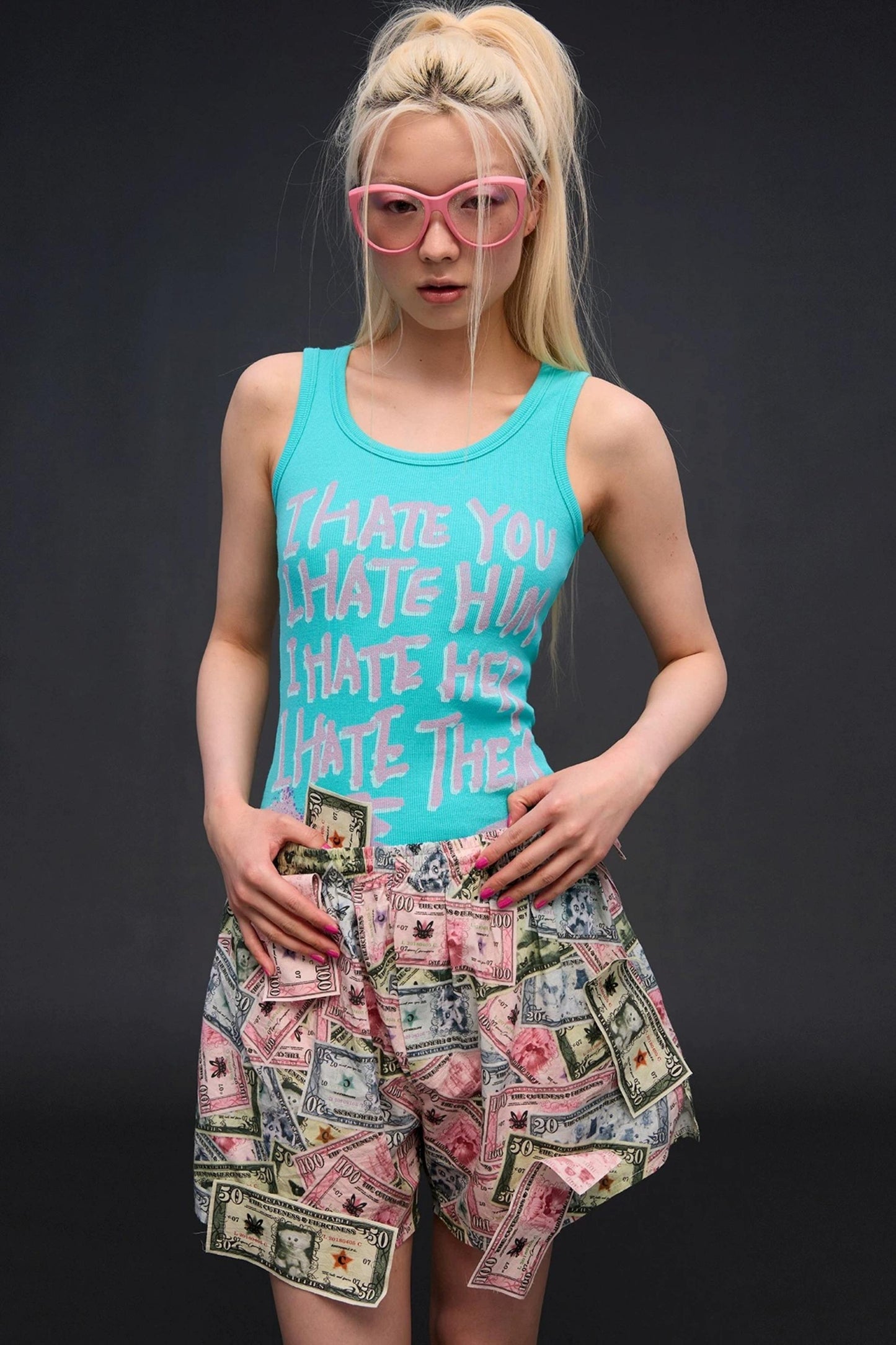 Money Printed Cargo Pants
