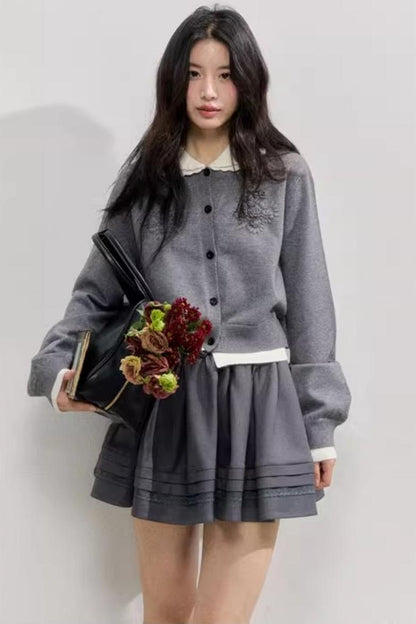 Sunset Rose Crochet Sweater