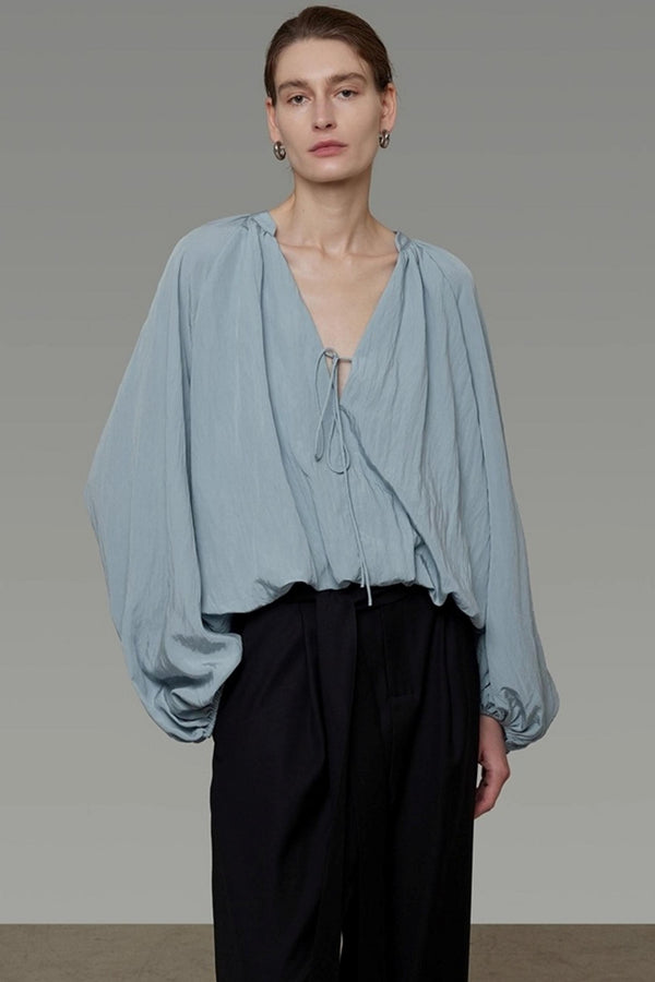 Autumn Lantern Sleeve Top