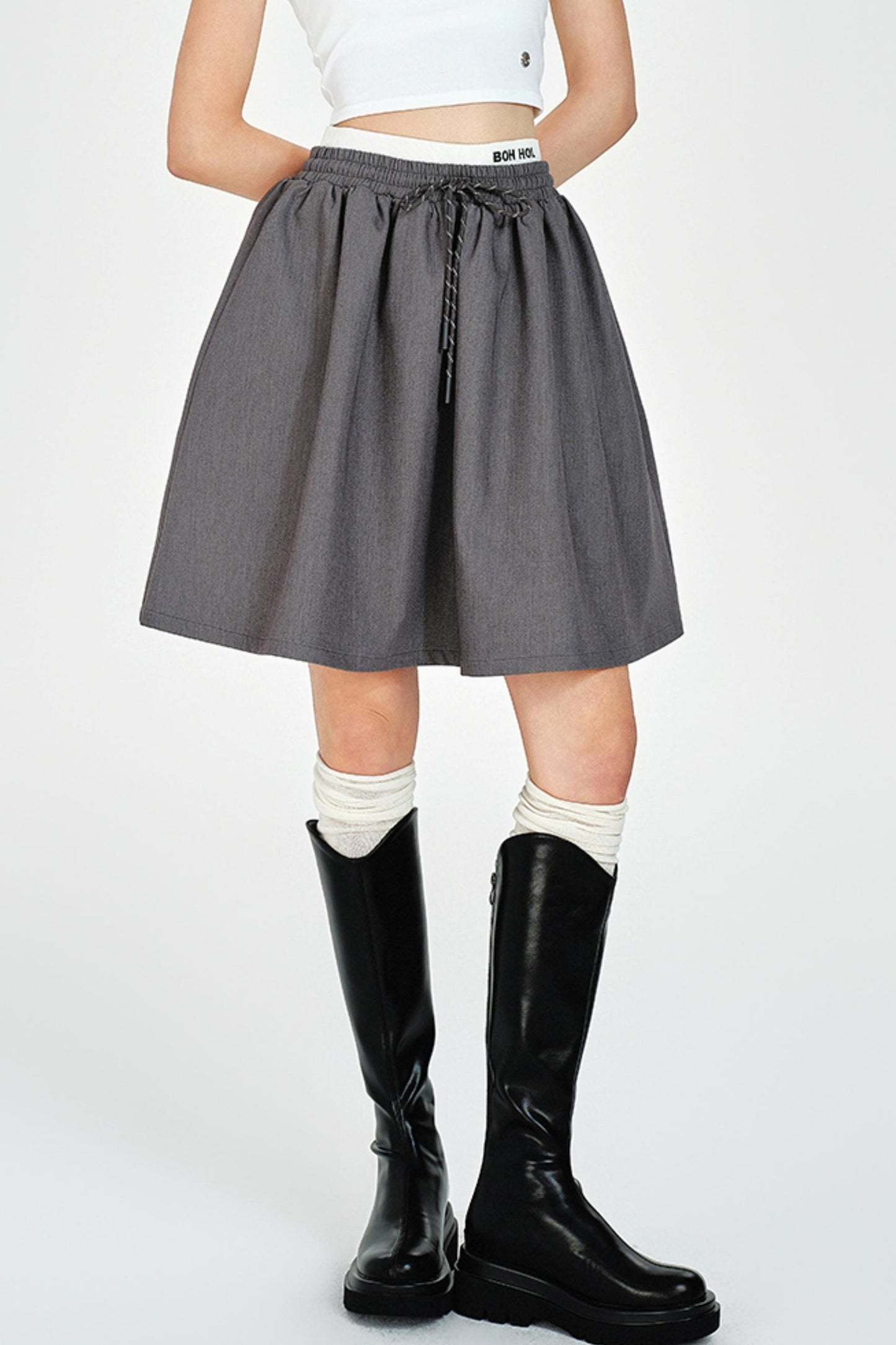 Color Collision Suit Skirt