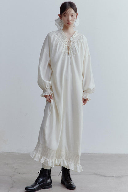 Soft Skin-Friendly Linen Cocoon Dress