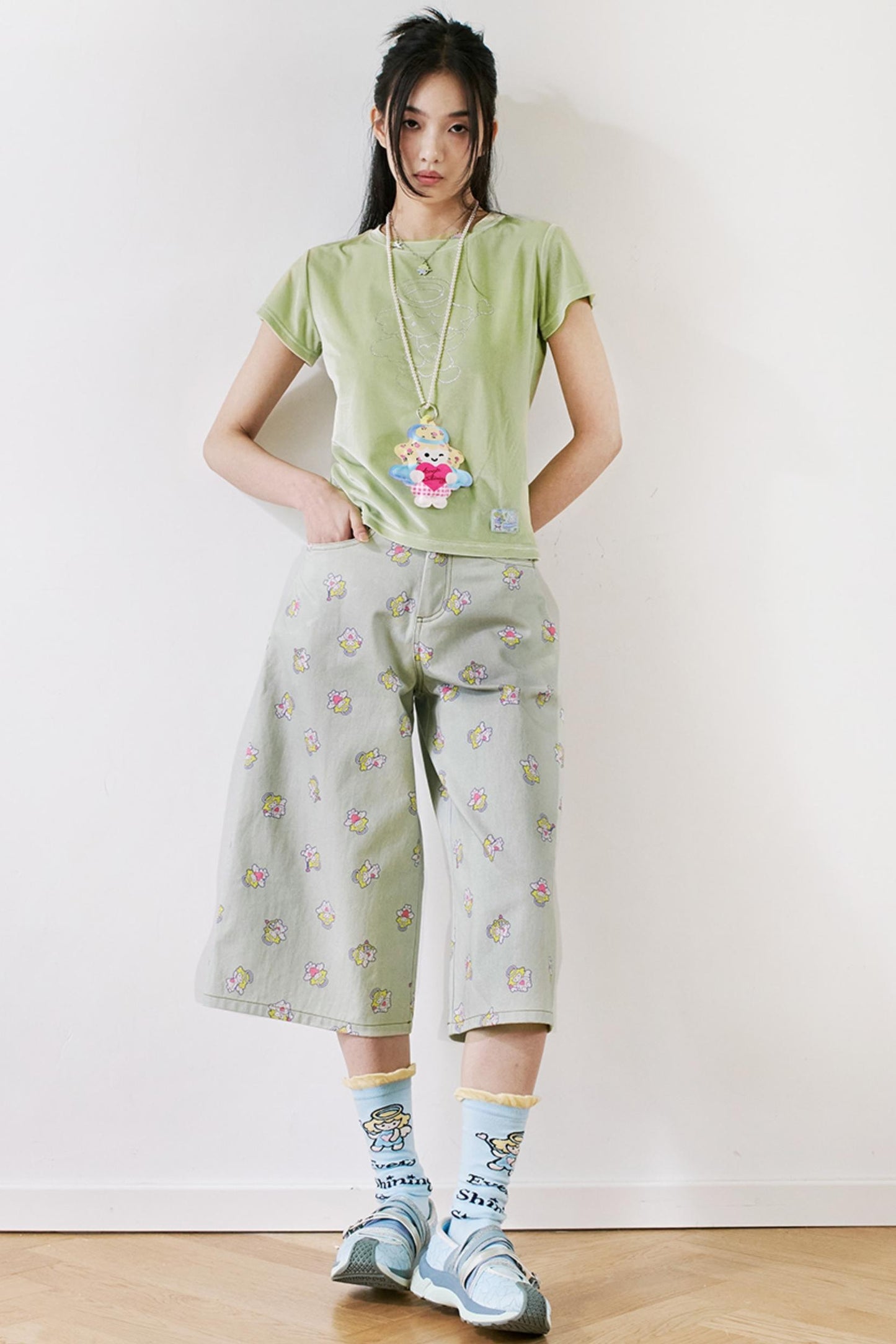 Light Green Velvet Tee