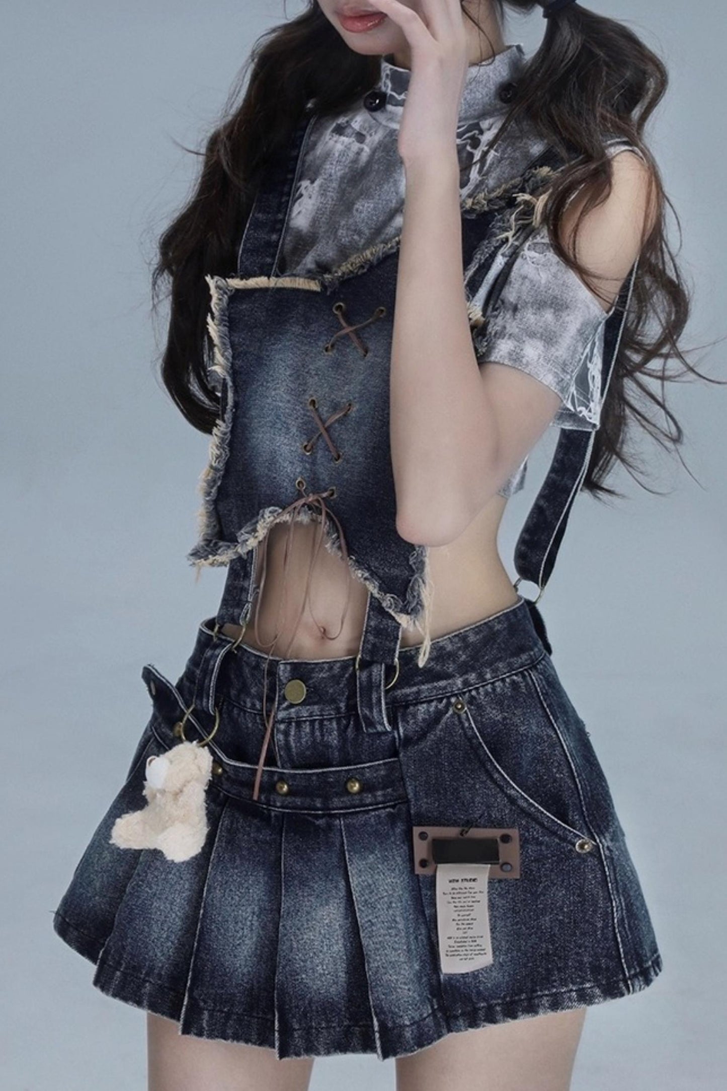 Denim Bib Culottes Set-Up