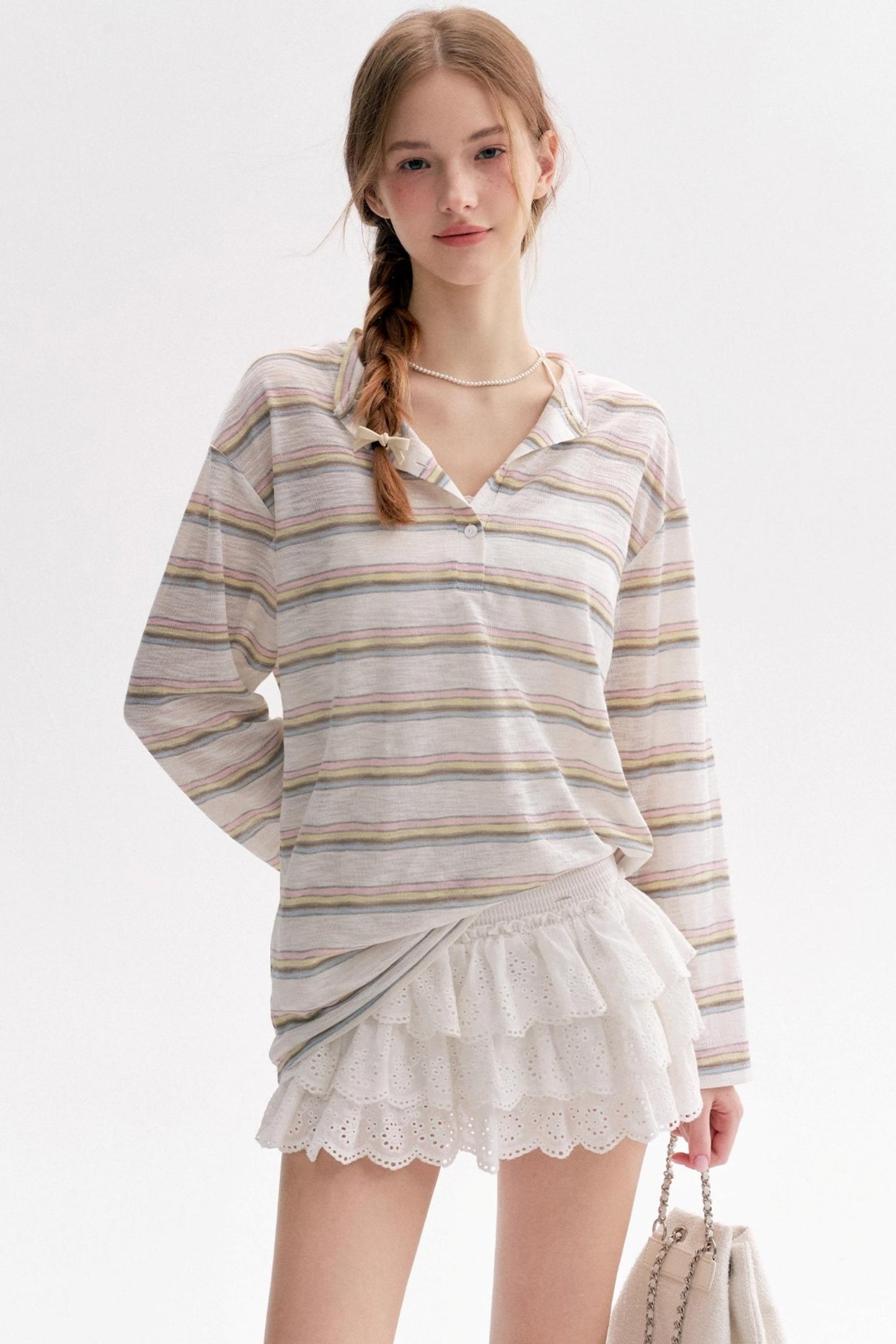 Lazy Painted Long Sleeve Polo Shirt