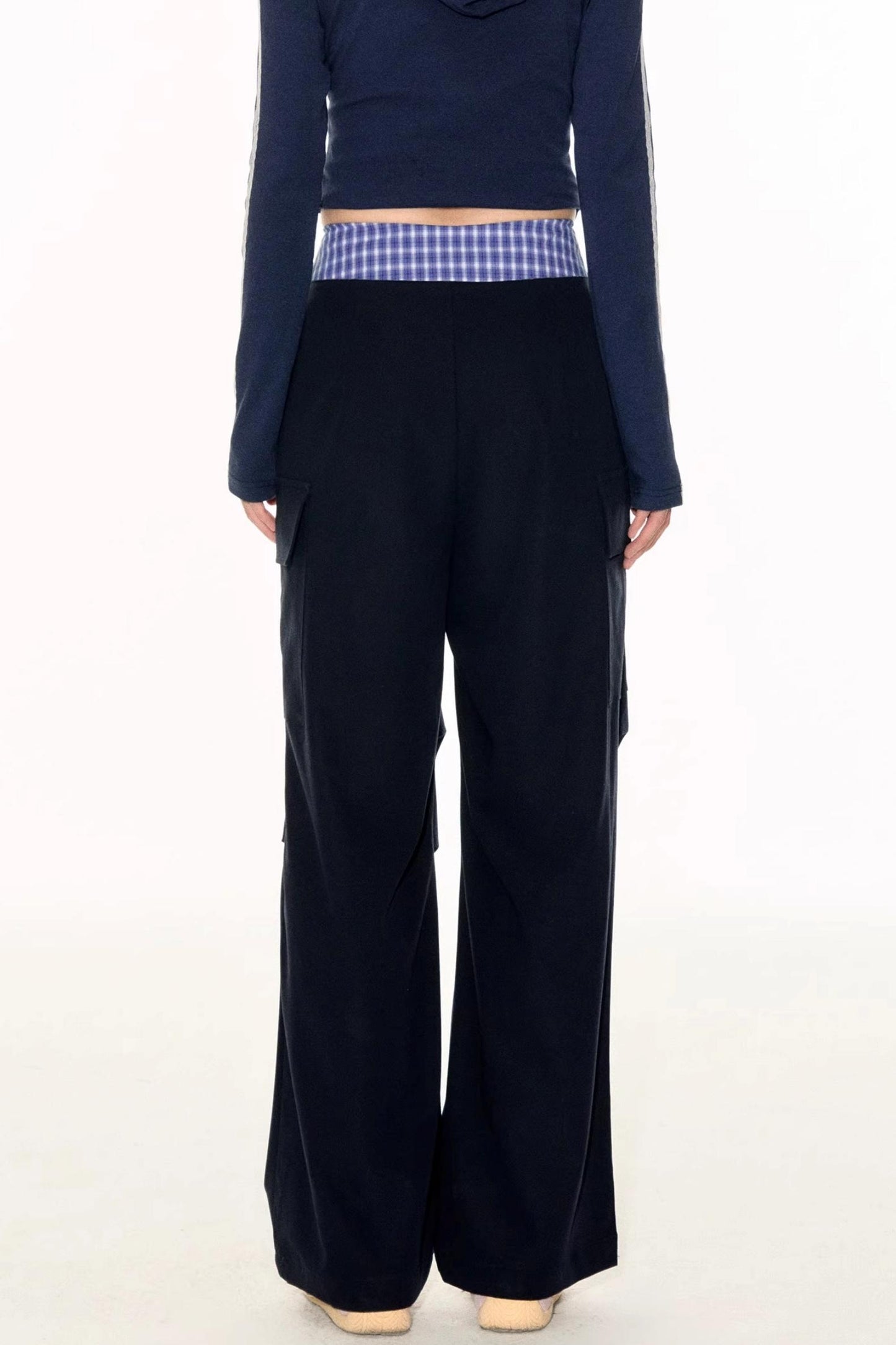 Blaue Cargohose