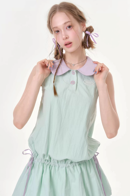 Mint Green Doll Collar Dress