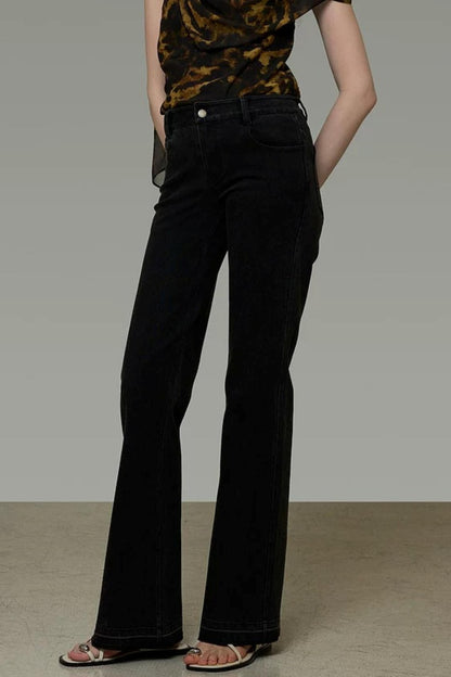 Slimming Flared Black Jeans