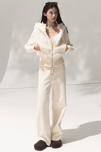 Soft Lambswool Knit Jacket Set-Up