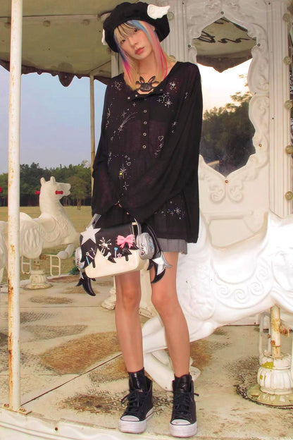 Starlight Rhinestone Open-Front Top