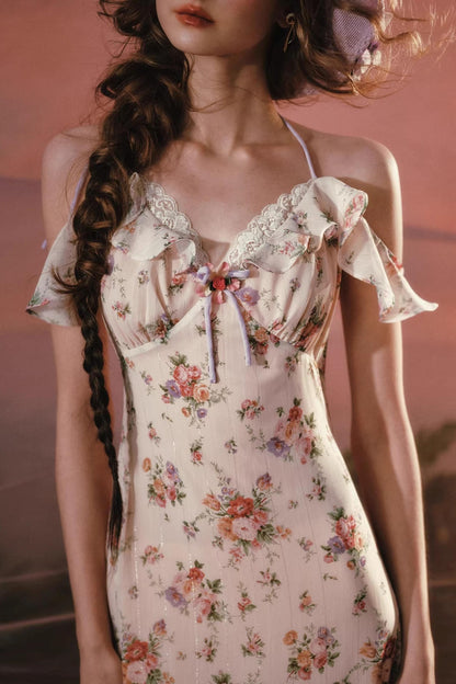 Starry Wisteria Lace Dress