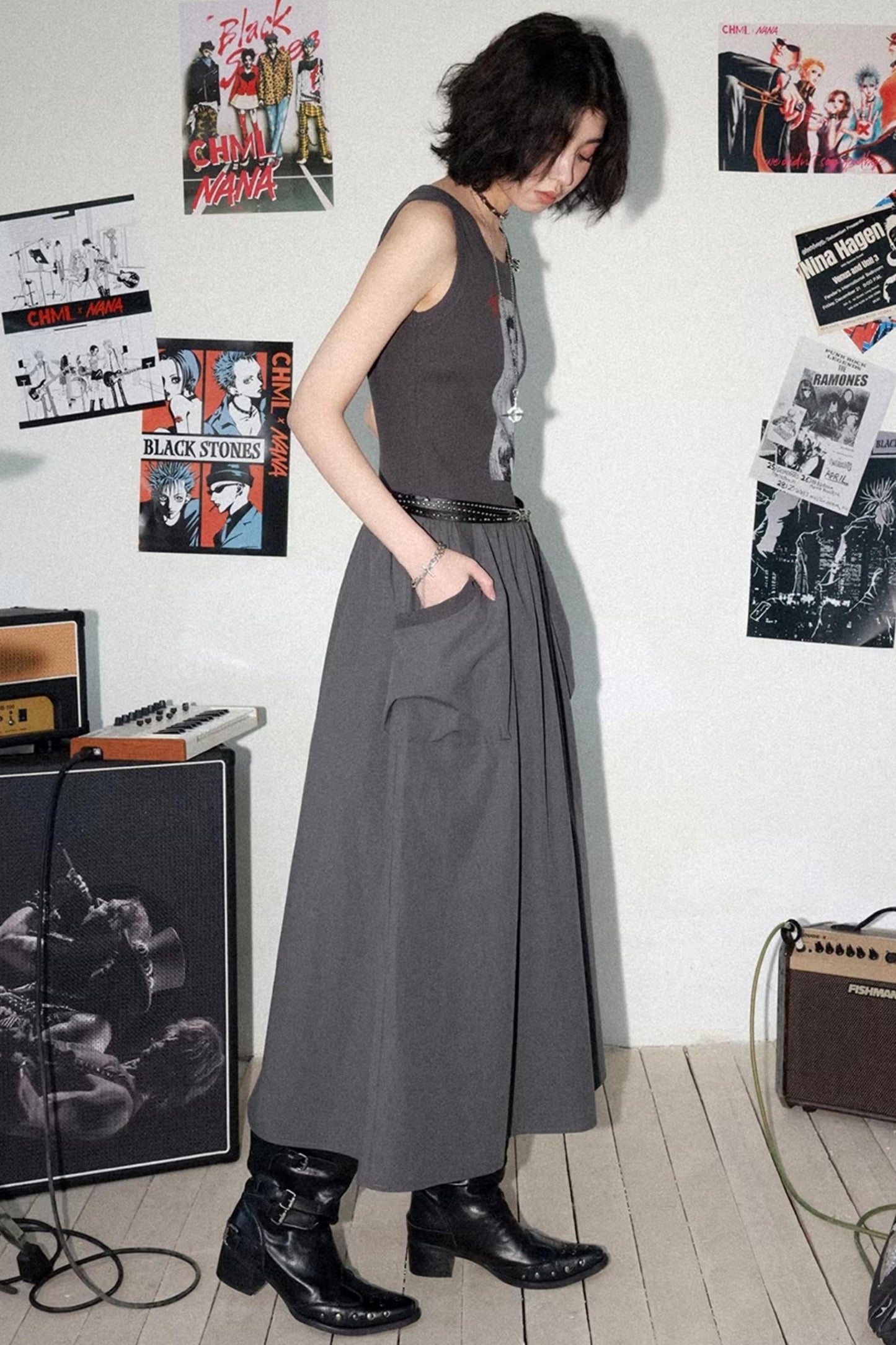 Kleid mit Charakterdruck und Patchwork