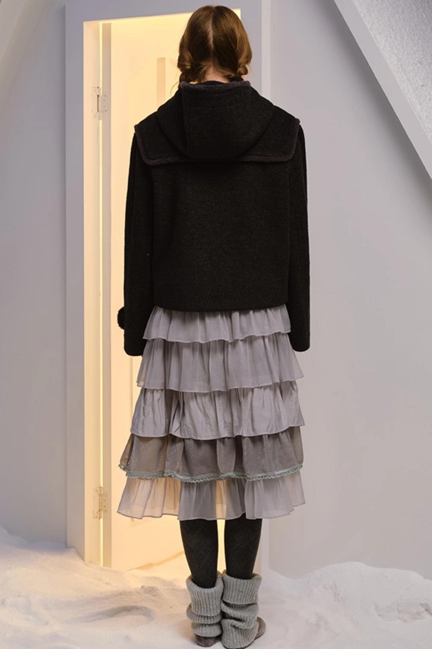 Hand-Dyed French Ruffled Skirt