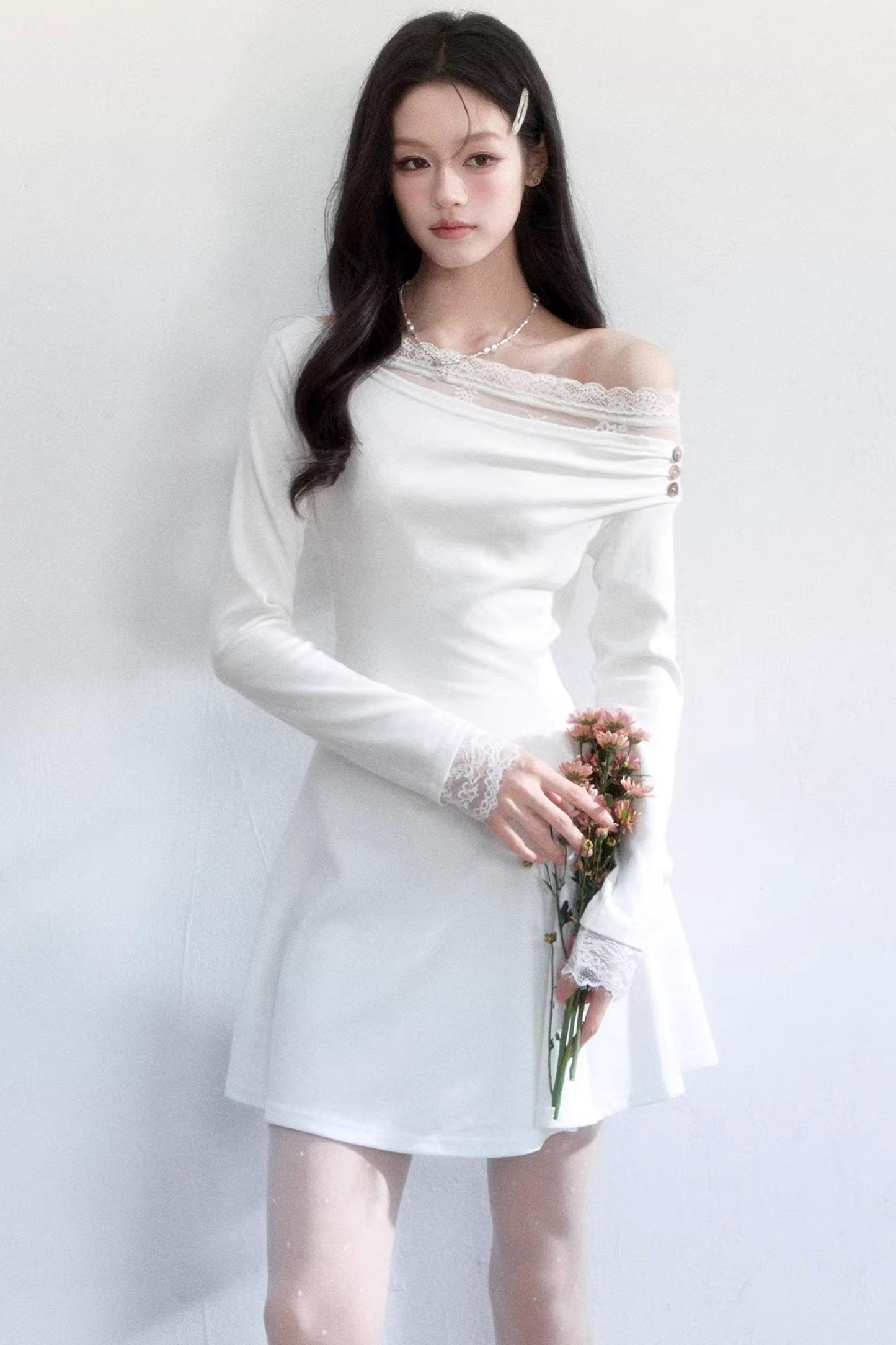 Moonlight Off-Shoulder Lace Dress