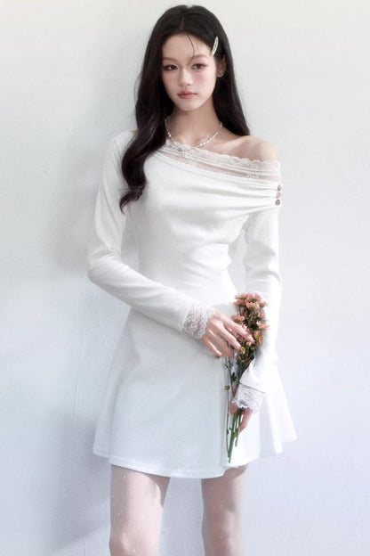 Moonlight Off-Shoulder Lace Dress