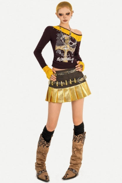 Retro Lace Patchwork Top