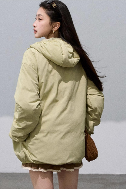 Old Money Leather Label Down Jacket