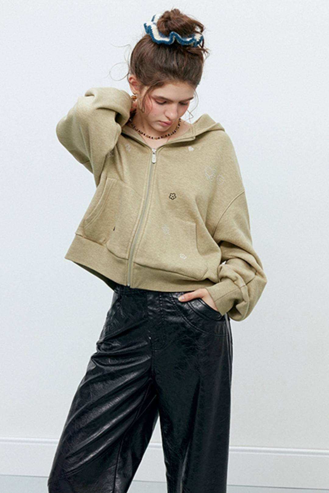 Light Green Hooded Sweatshirt