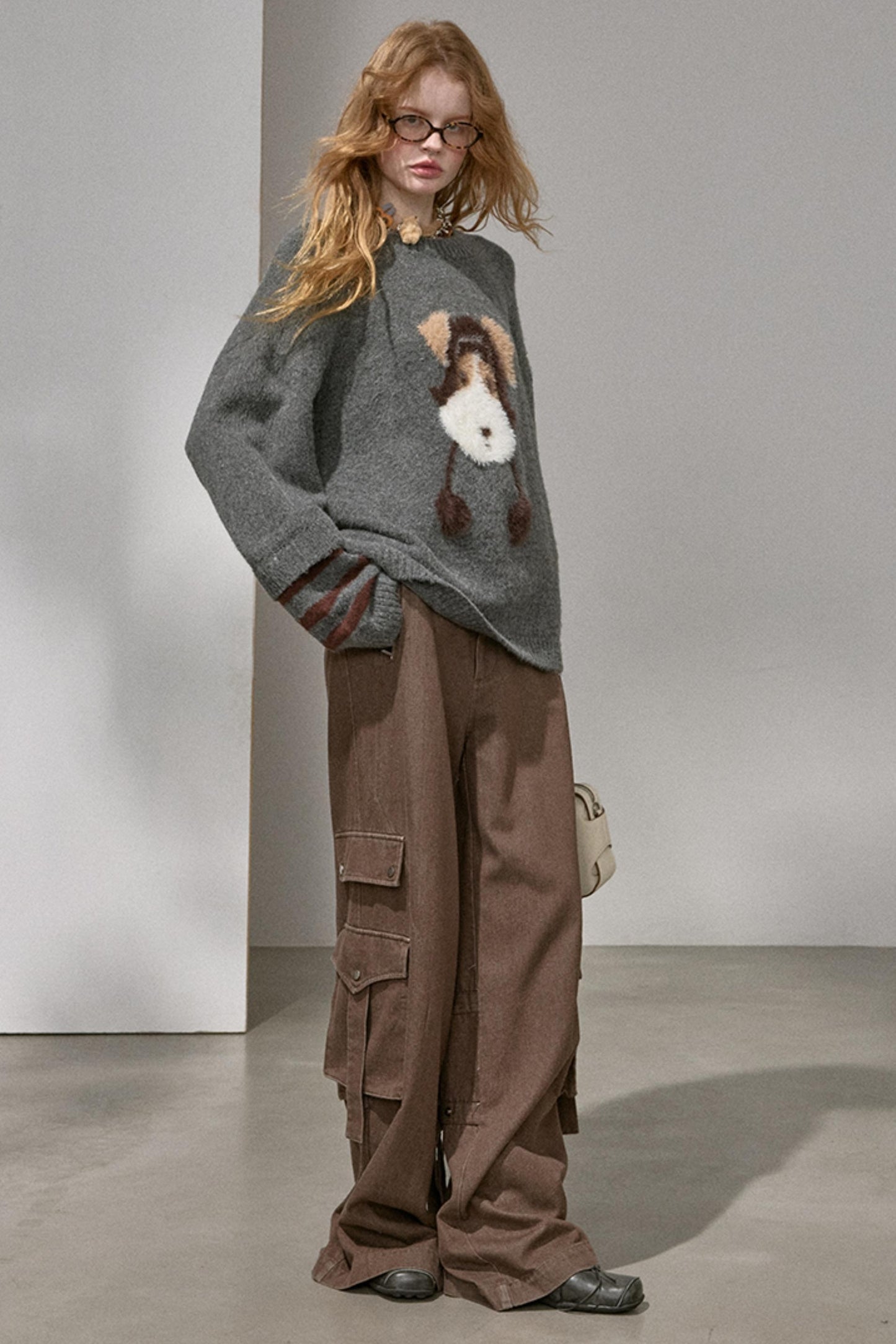 Hat and Puppy Knitted Top