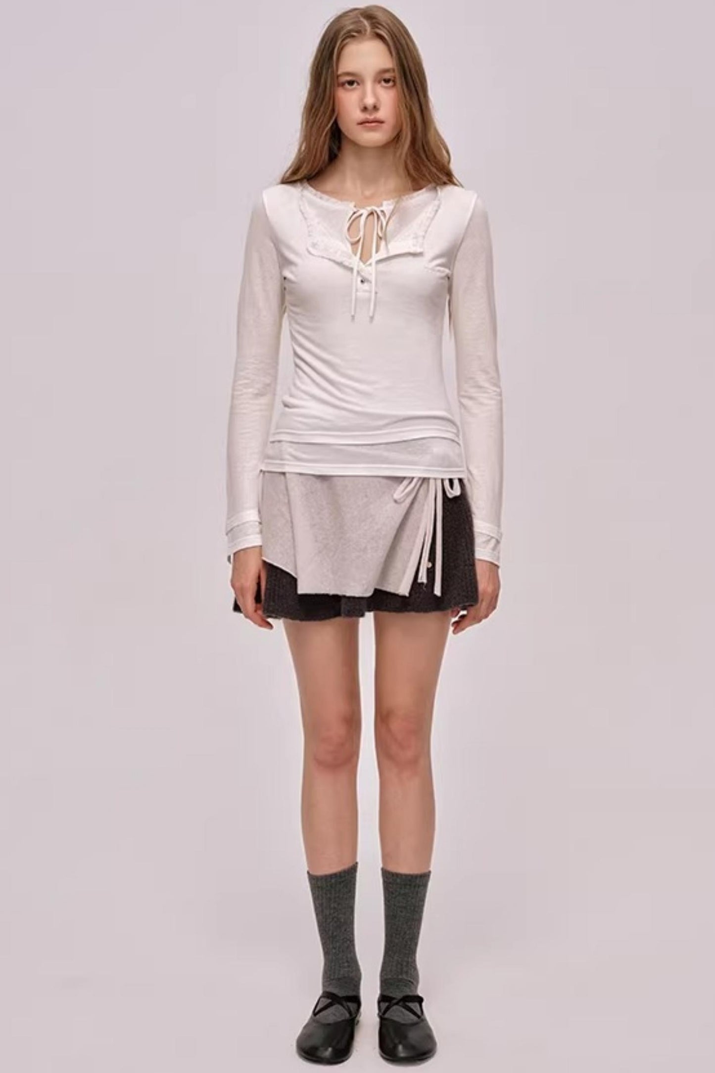 Layered Wave Lace Top