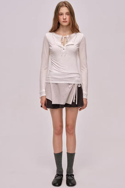 Layered Wave Lace Top