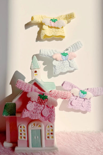 Herbst-Engel gestrickte Haarspange