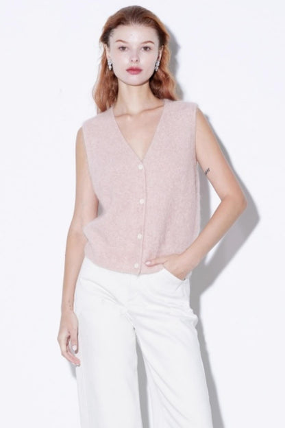 Mohair Sheep Wool Coat Vest Set-Up