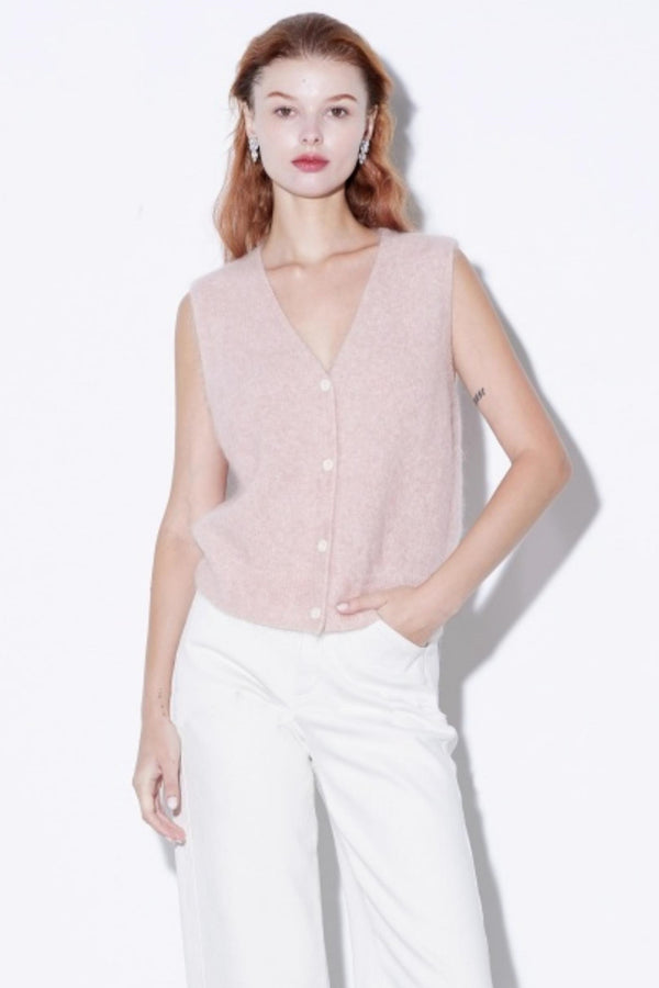 Mohair Sheep Wool Coat Vest Set-Up