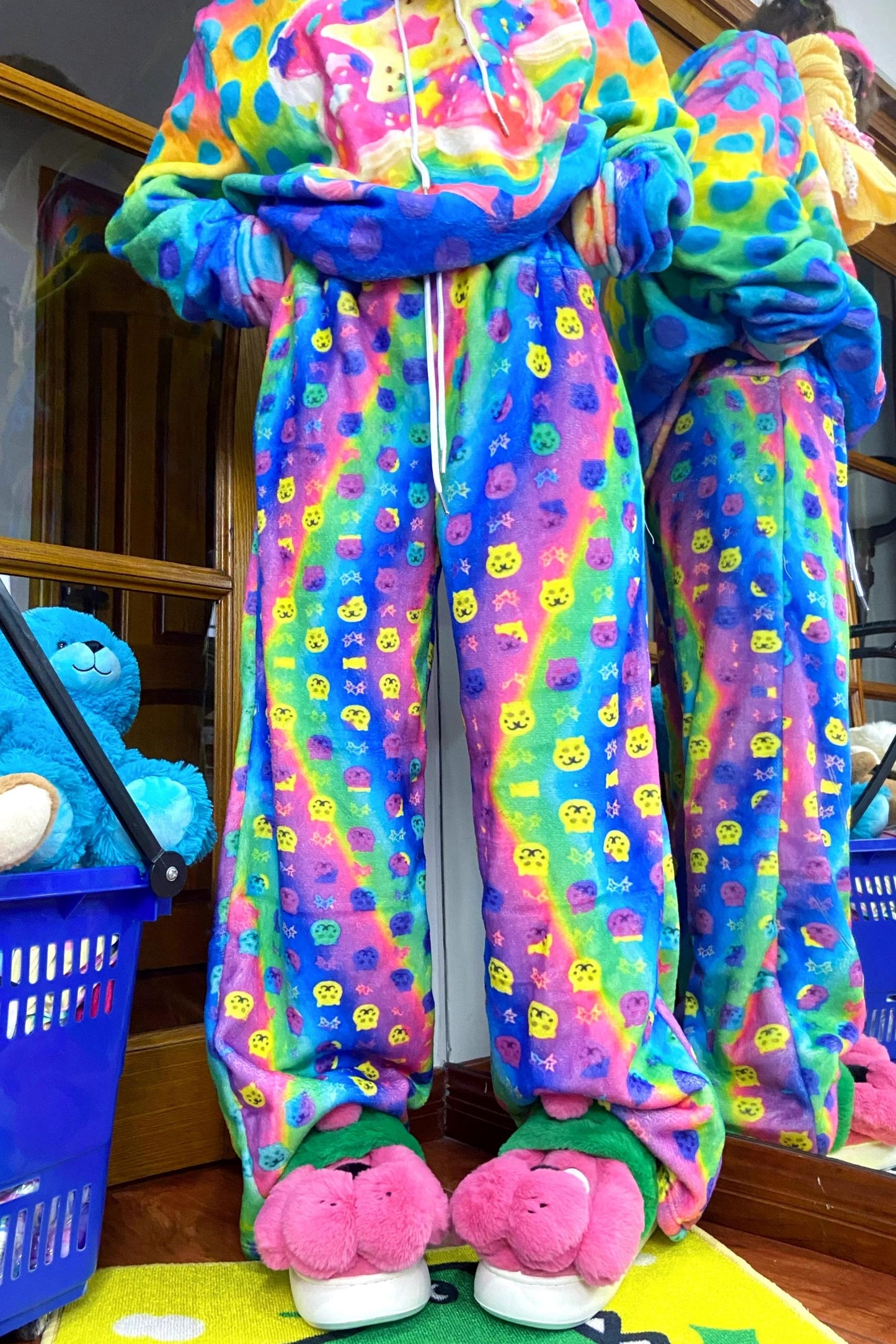 Cat Fleece-Lined Pants