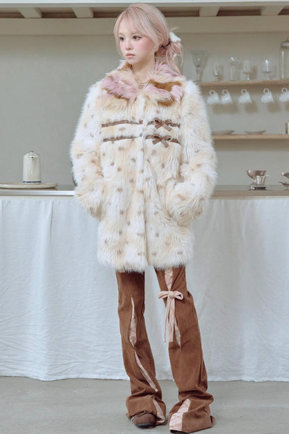 Corduroy Patchwork Flared Pants