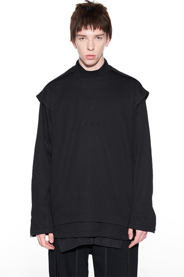 Black Logo Loose Top