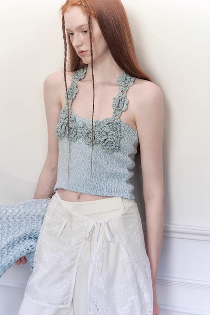 Summer Halter Knit Top